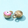 40Pcs 5 Colors Light Gold Plated Alloy Charms ENAM-FS0001-32-2
