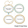 4Pcs 4 Styles Heart Alloy Enamel Charm Bracelets LG2840-1-4