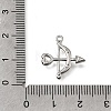 Brass Micro Pave Clear Cubic Zirconia Pendants KK-A302-06P-3