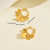 Stainless Steel Flat Round Chandelier Earrings JB5555-2