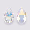 K9 Glass Rhinestone Pendants GLAA-K034-K02-2