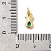 Brass Cubic Zirconia Charms KK-G554-01C-02-3