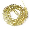 Anti-Tarnish Electroplate Glass Imitation Jade Beads Strands EGLA-T029-6mm-13I-2