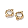304 Stainless Steel Rhinestone Connector Charms STAS-P453-08G-M-3
