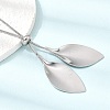 Adjustable 304 Stainless Steel Leaf Pendant Lariat Necklaces for Women SA-CBAB727-03P-3