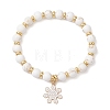 3Pcs Christmas Alloy Enamel Charm Bracelets BJEW-JB12407-3