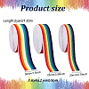 6 Yards 3 Style Flat Rainbow Color Polyester Elastic Cord/Band EC-FG0001-01-2