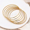 7Pcs 304 Stainless Steel Bangles for Women BJEW-C132-05G-2
