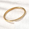 304 Stainless Steel & Cubic Zirconia Hinged Bangles BJEW-H644-07G-2