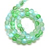 Synthetic Moonstone Beads Strands G-F142-10mm-05-2