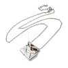 Brass Micro Pave Cubic Zirconia Pendant Necklace NJEW-B082-02P-01-2