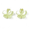 Spray Paint ABS Plastic Imitation Pearl Beads X-MACR-N013-002-4