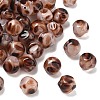 Opaque Acrylic Imitation Leopard Print Beads OACR-B052-07-1