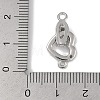 Heart Brass Fold Over Clasps FIND-U017-19P-3