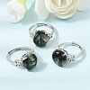Brass Micro Pave Cubic Zirconia Finger Rings CU-CBA260E-16P-1