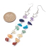Chakra Theme Natural & Synthetic Gemstone Chip Dangle Earrings EJEW-JE05629-01-3