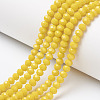 Opaque Solid Color Glass Beads Strands X1-EGLA-A034-P8mm-D04-1