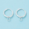 201 Stainless Steel Huggie Hoop Earring Findings STAS-P283-01Q-S-1