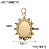 304 Stainless Steel Pendant Cabochon Settings STAS-OY010-29G-2