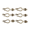 Alloy Hook and Eye Clasps X-PALLOY-2781-AB-FF-1