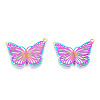 Ion Plating(IP) 304 Stainless Steel Filigree Pendants STAS-T057-61-2