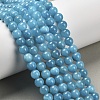 Natural Dyed Yellow Jade Gemstone Bead Strands G-R271-6mm-Y05-1