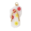 MIYUKI Glass Seed Beaded Pendants PALLOY-MZ01313-01-1