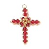 Glass Seed Beaded Pendants PALLOY-MZ01287-02-1