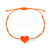 Glass Seed Bead & Glass Braided Bead Bracelets PP1183-8-1
