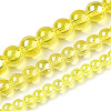Electroplate Transparent Glass Beads Strands GLAA-T032-T6mm-AB12-4
