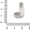 Brass Initial Beads KK-B167-27P-01L-3
