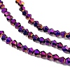 Transparent Electroplate Glass Beads Strands EGLA-A039-T2mm-UA04-3