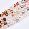 Natural Flower Agate Beads Strands G-S359-237-1