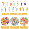 300Pcs 3 Colors Electroplate Glass Charms FIND-DC0001-77-4