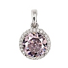 925 Sterling Silver Pave Cubic Zirconia Pendants STER-C015-01C-02-1