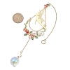 Brass Elf Moon Pendant Decoration HJEW-TA00226-3
