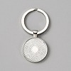 Alloy Keychain Cabochon Settings FIND-WH0117-24P-1