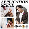 50Pcs Iron Butterfly Clutches Pin Backs IFIN-H066-01P-5