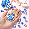 100Pcs Handmade Polymer Clay 3D Flower Plumeria Beads CLAY-SC0002-48A-4