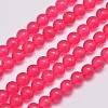 Natural & Dyed Malaysia Jade Bead Strands X-G-A146-6mm-A14-1