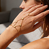304 Stainless Steel Link Ring Bracelets WG5E194-01-2