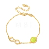 Sports Brass Micro Pave Cubic Zirconia Infinity Link Bracelets BJEW-D386-01A-G-2