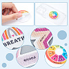 Olycraft 2 Sets Rainbow Color PEVA Anxiety Relief Calm Stickers Strips DIY-OC0011-12-3