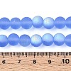 Frosted Transparent Glass Beads Strands GLAA-T032-T8mm-MBB04-4