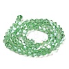 Transparent Electroplate Glass Beads Strands GLAA-F029-3mm-A24-2