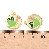 Brass Enamel Pendants KK-B167-14G-3