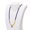 Gemstone Beaded Pendant Necklaces NJEW-JN01990-5