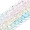 Transparent Painted Glass Beads Strands DGLA-A034-T8mm-A21-2