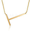 201 Stainless Steel Initial Pendants Necklaces NJEW-S069-JN004D-T-1