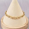 304 Stainless Steel Link Chain Bracelets for Women BJEW-Z143-22G-02-2